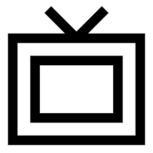 Screen Tv Icon from Sharp Line - Free Set