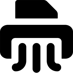 Shredder Icon from Core Solid - Free Set