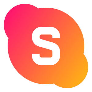 Skype Logo Icon from Sharp Gradient- Free Set