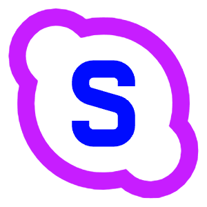 Skype Logo Icon from Sharp Neon - Free Set