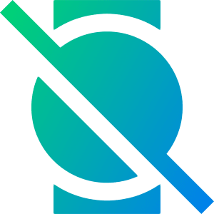 Watch Circle Disable Icon from Sharp Gradient- Free Set