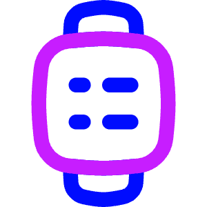 Watch Square Menu Icon from Flex Neon - Free Set