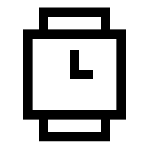 Watch Square Time Icon from Sharp Line - Free Set