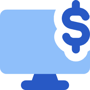 Desktop Dollar Icon from Core Flat Set