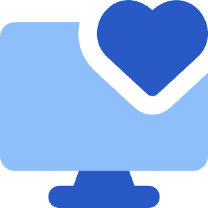 Desktop Favorite Heart Icon from Core Flat Set