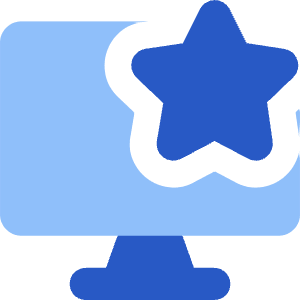 Desktop Favorite Star Icon from Core Flat Set