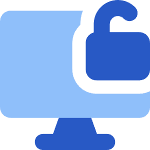 Desktop Unlock Icon from Core Flat Set