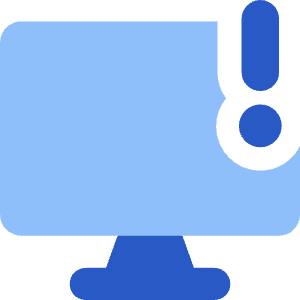 Desktop Warning Icon from Core Flat Set