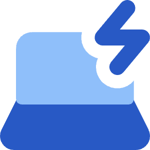 Laptop Charging Icon from Core Flat Set