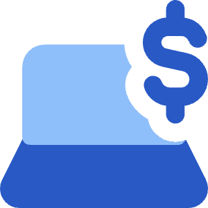 Laptop Dollar Icon from Core Flat Set