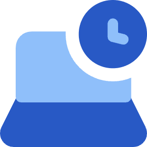 Laptop Time Icon from Core Flat Set