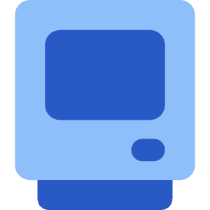Retro Computer Icon from Core Flat Set