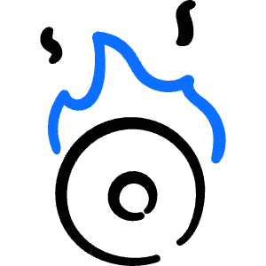 Cd Rom Burn Icon from Freehand Duotone - Free Set