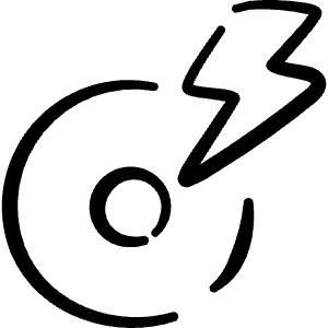 Cd Rom Disc Broken Icon from Freehand Line - Free Set