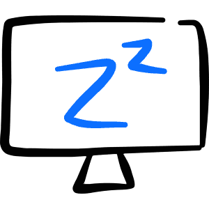 Desktop Action Monitor Screen Sleep 2 Icon from Freehand Duotone - Free Set