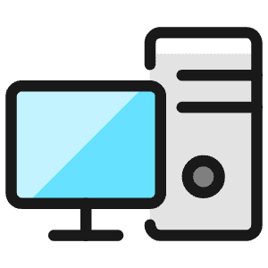 Desktop Computer Pc Icon from Ultimate Colors - Free Set