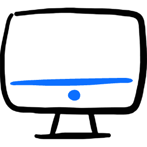 Desktop Monitor Icon from Freehand Duotone - Free Set