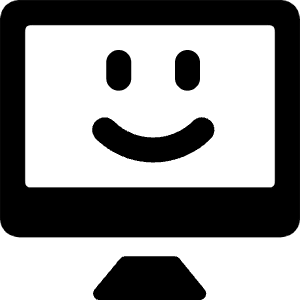 Desktop Monitor Smiley Icon from Ultimate Bold - Free Set