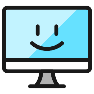 Desktop Monitor Smiley Icon from Ultimate Colors - Free Set