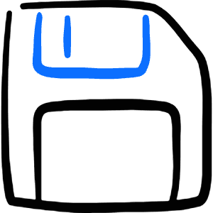 Floppy Disk Icon from Freehand Duotone - Free Set