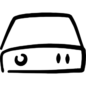 Hard Drive Exertnal 1 Icon from Freehand Line - Free Set