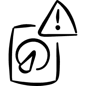 Hard Drive Warning Icon from Freehand Line - Free Set