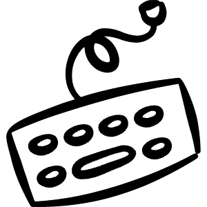 Keyboard Icon from Freehand Line - Free Set