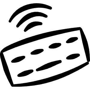 Keyboard Wireless Icon from Freehand Line - Free Set