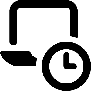Laptop Clock Icon from Ultimate Bold - Free Set