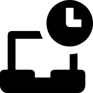 Laptop Clock Icon from Nova Solid - Free Set