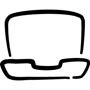 Laptop Computer 1 Icon from Freehand Line - Free Set