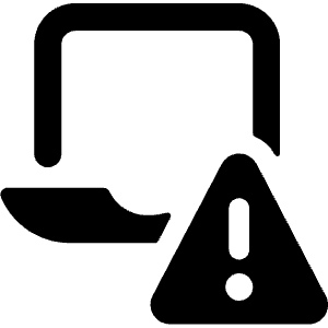 Laptop Warning Icon from Ultimate Bold - Free Set