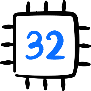 Microprocessor Computer Chip 32 Bit Icon from Freehand Duotone - Free Set