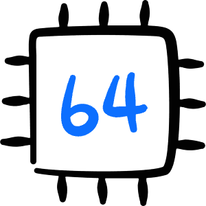 Microprocessor Computer Chip 64 Bit Icon from Freehand Duotone - Free Set