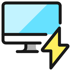 Monitor Flash Icon from Ultimate Colors - Free Set