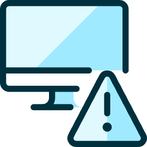 Monitor Warning Icon from Ultimate Duotone - Free Set