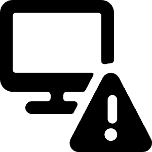 Monitor Warning Icon from Ultimate Bold - Free Set