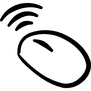 Mouse Wireless 1 Icon from Freehand Line - Free Set