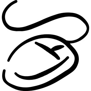 Mouse Icon from Freehand Line - Free Set