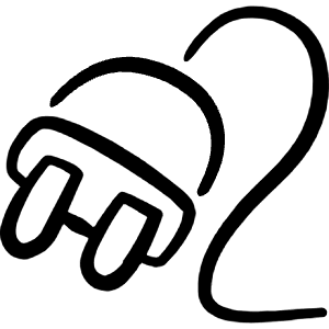 Power Supply Plug Icon from Freehand Line - Free Set