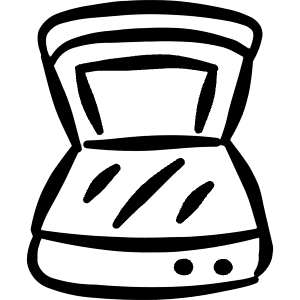 Scanner Icon from Freehand Line - Free Set
