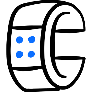 Smart Watch Band 2 Icon from Freehand Duotone - Free Set