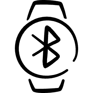 Smart Watch Circle Bluetooth Icon from Freehand Line - Free Set