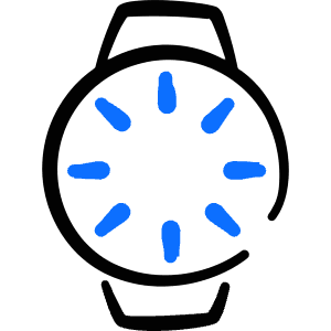 Smart Watch Circle Icon from Freehand Duotone - Free Set