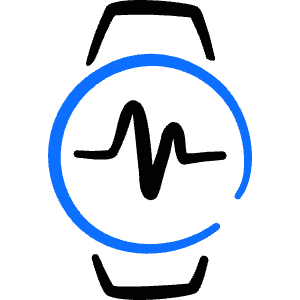 Smart Watch Circle Graph Line Icon from Freehand Duotone - Free Set
