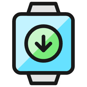 Smart Watch Square Download Icon from Ultimate Colors - Free Set