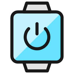 Smart Watch Square Power Icon from Ultimate Colors - Free Set