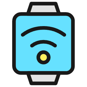 Smart Watch Square Wifi Icon from Ultimate Colors - Free Set