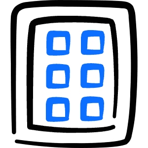 Tablet Application Icon from Freehand Duotone - Free Set