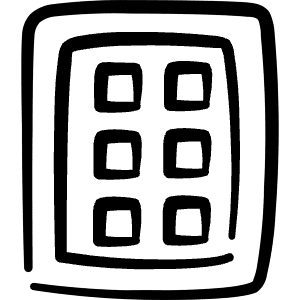 Tablet Application Icon from Freehand Line - Free Set